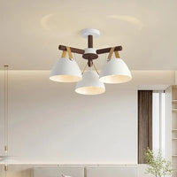 Plafonnier LED Bois & Cuir