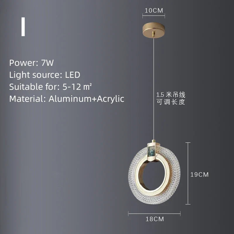 Suspension rotative multi-style Led Lights - Avec des lumières rondes pour votre maison et intérieur.
