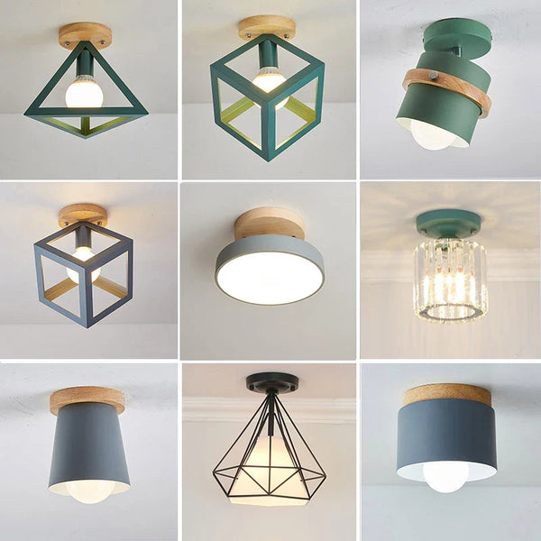 Plafonnier Nordic Wood - Luminaire Créatif pour une Décoration Moderne