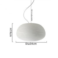 Suspension LED en verre blanc Caligari