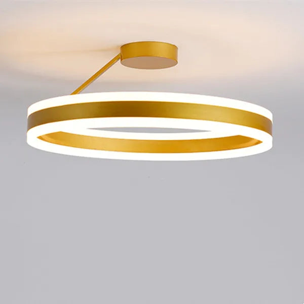 Lustre nordique LED anneau réglable pour suspension lumineuse décoratif.