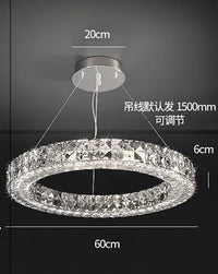Lustre Moderne en Cristal à Deux Niveaux pour Décoration