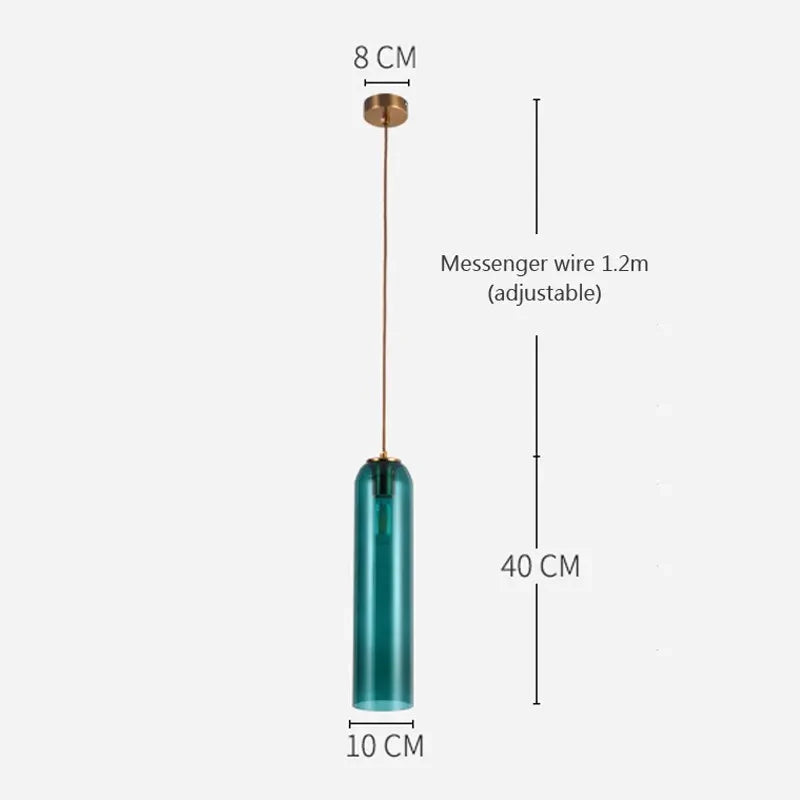Suspension nordique en verre avec LED
