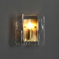 Applique murale Cuivre et Verre Tinté
