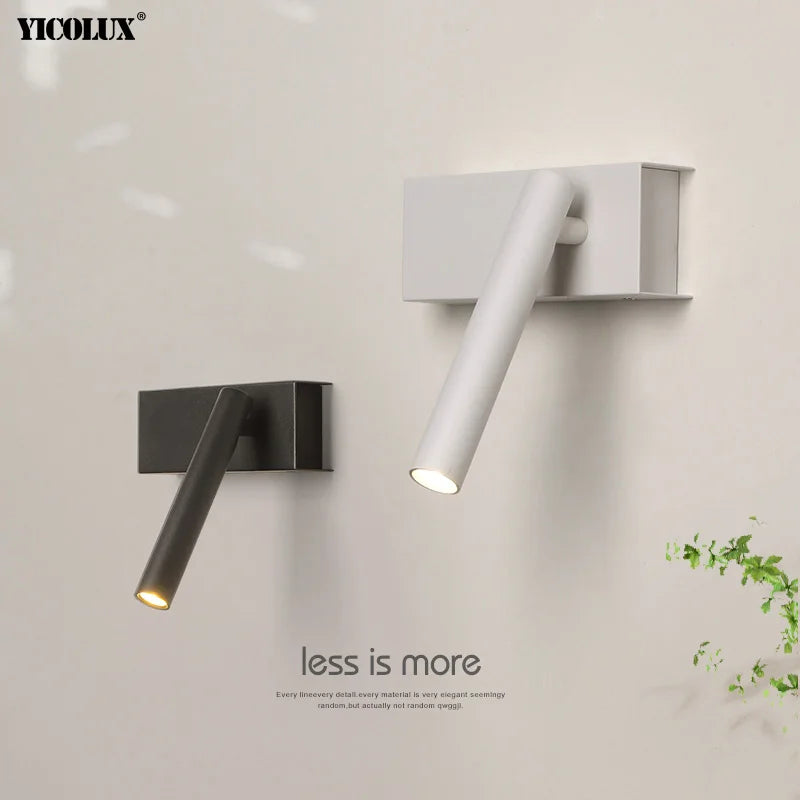 Appliques murales LED Rotatif - Design Moderne - Noir & Blanc - Idéal pour Salon, TV & Allée - Éclairage Intérieur Haut de Gamme