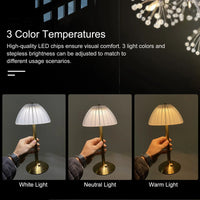 Lampe de bureau rechargeable USB à LED multi-couleurs
