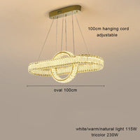 Lustre LED en cristal fantaisie : Lumière suspendue modern.