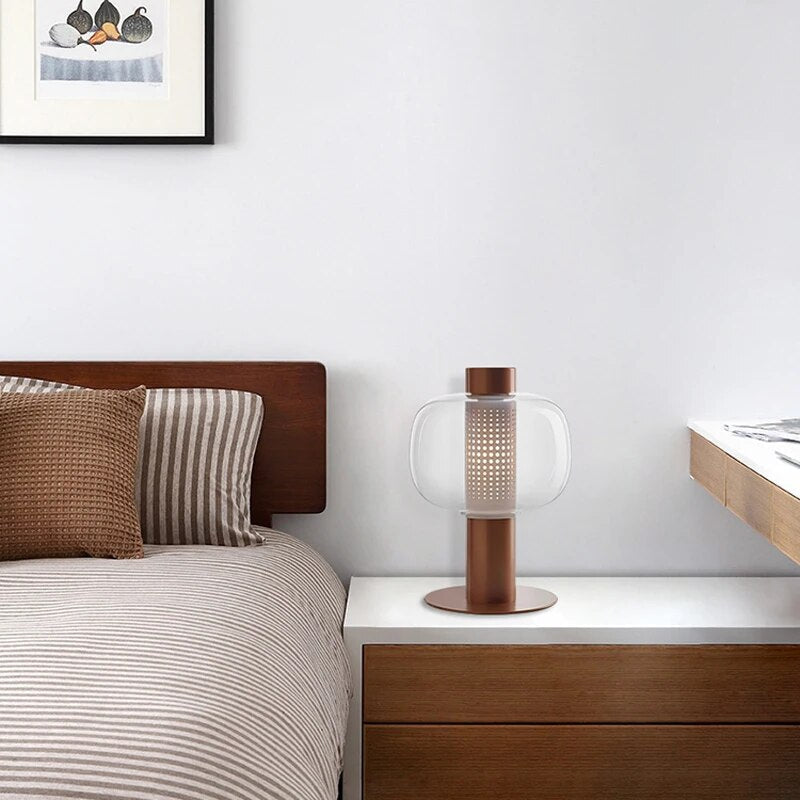 Lampe de Table Luxe Moderne en Verre