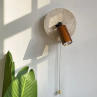 Applique murale design en bois de pierre naturelle avec interrupteur