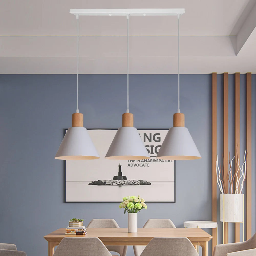 Lampe Suspension LED Nordique Blanc - 1/3 Têtes