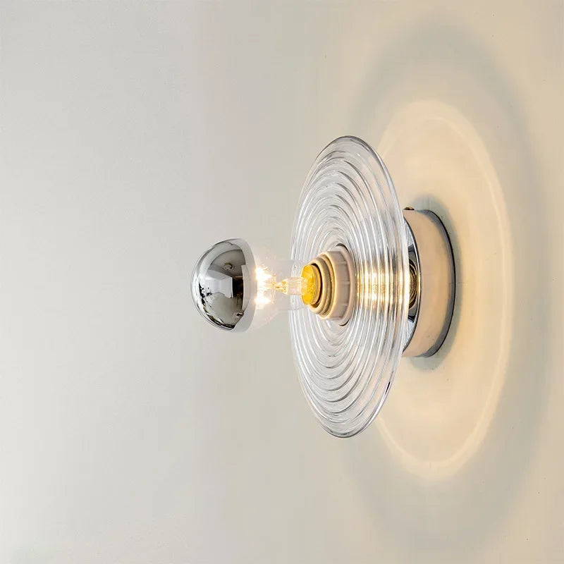 Appliques Murales Modernes à LED Motif d'Eau Design en Verre Simples Décoratives