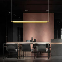 Suspension design scandinave linéaire avec compendium LED longue