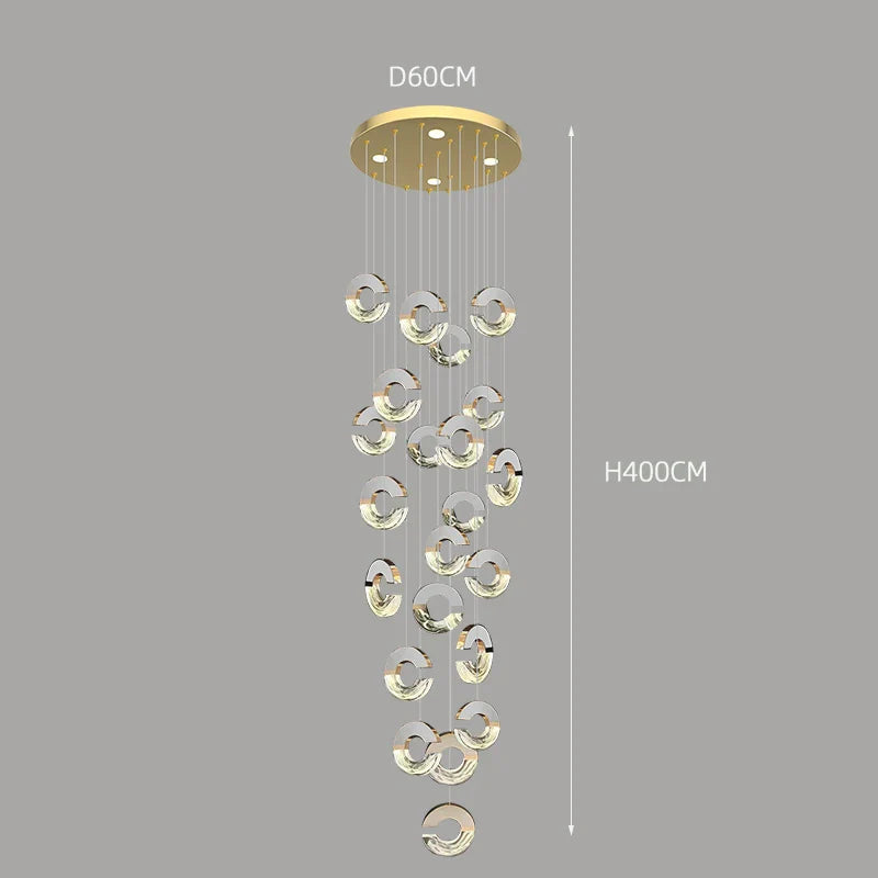Lustre en cristal de décoration pour une maison contemporaine