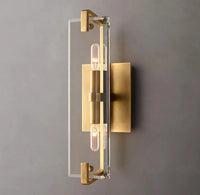 Appliques linéaires rétro LED en verre transparent - Prestige Lumière