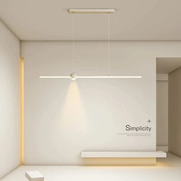 Lustre LED nordique minimaliste avec bande lumineuse créative