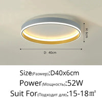 Plafonnier LED Moderne Nordique pour un Éclairage Intérieur de Qualité