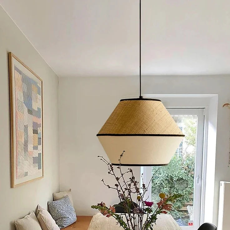 Suspension Bohême Wabi Sabi en rotin fait main - Parfait pour la déco intérieure