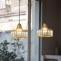Suspension Cloarec en verre ambré