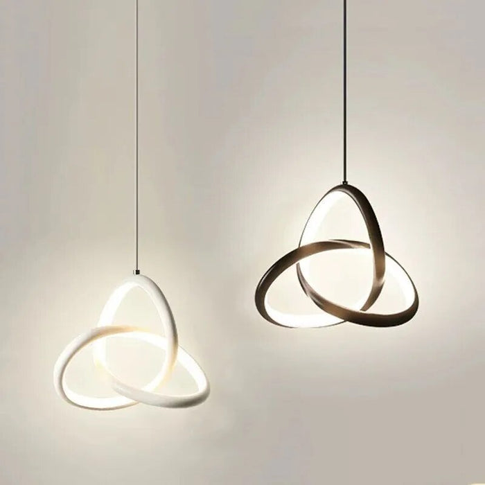 Suspension LED Rotative en Forme de Cercle