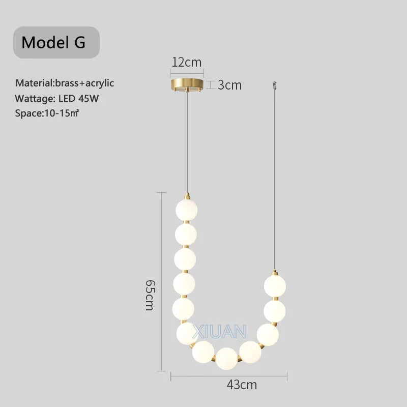 Lustre LED Design Arrondi