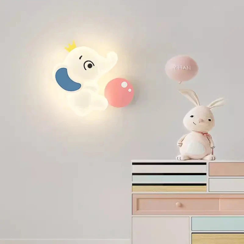 Appliques Murales LED Éléphant Mignon pour Enfants