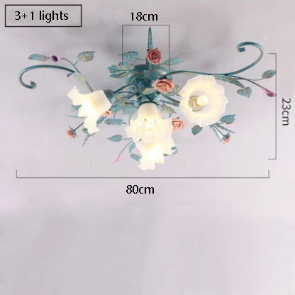 Plafonnier Fleur Chaud et Romantique pour Chambre de Princesse