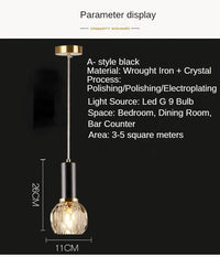 Suspension LED nordique en verre design
