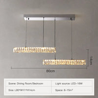 Lustre Moderne en Cristal K9 LED Dimmable pour Maison