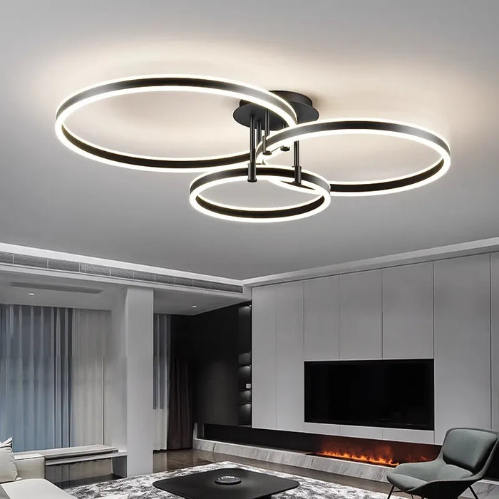 Plafonnier LED intelligent nordique pour une décoration de maison moderne.