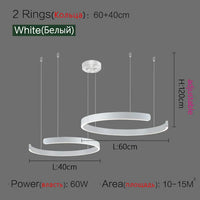 Lustre Anneau Nordique LED Réglable pour Salle à Manger - Collection Maison Luminaires