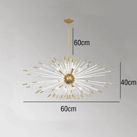 Lustre de Luxe Nouveau : Design Cristal Pissenlit LED Suspendu