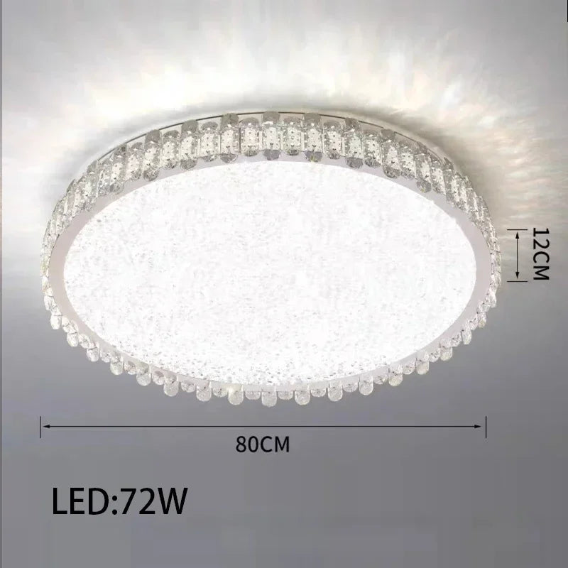 Lustre moderne en cristal avec lampes LED pour une décoration sophistiquée
