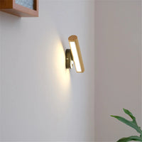 Applique Murale Pivotante Bois Nordique avec Interrupteur LED