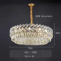 Lustre LED Moderne de Luxe en Cristal pour Salon et Salle à Manger