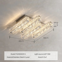 Lustre Moderne en Cristal K9 LED Dimmable pour Maison
