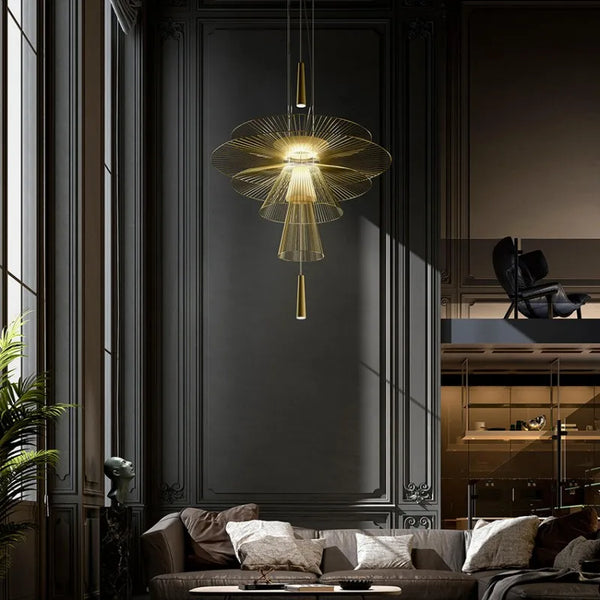 Lustre LED design nordique pour tables de bar et décoration intérieure.