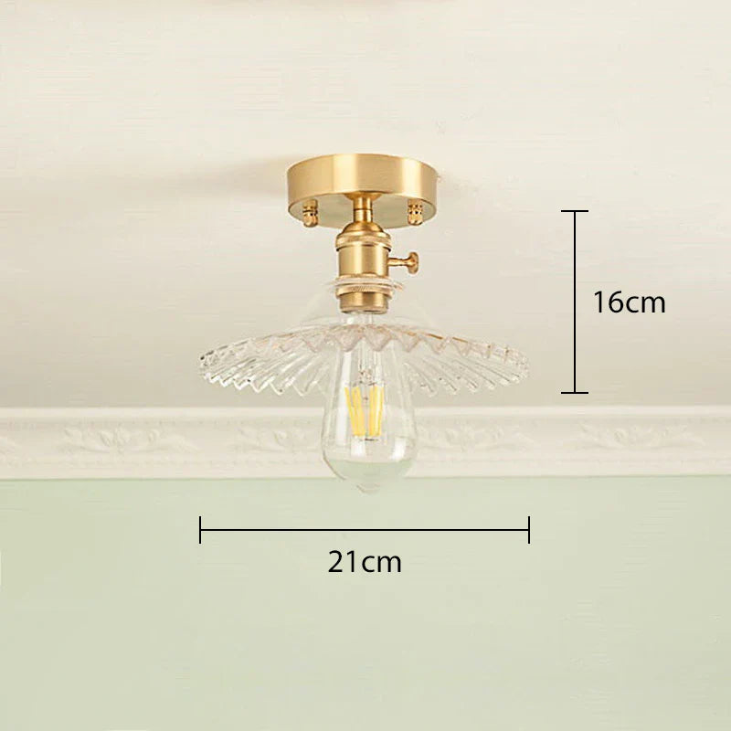 Suspension conique en verre contemporaine Edison.