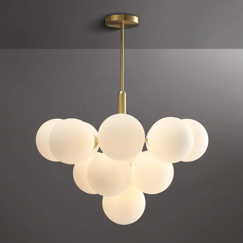 Suspension LED nordique en boule de verre design