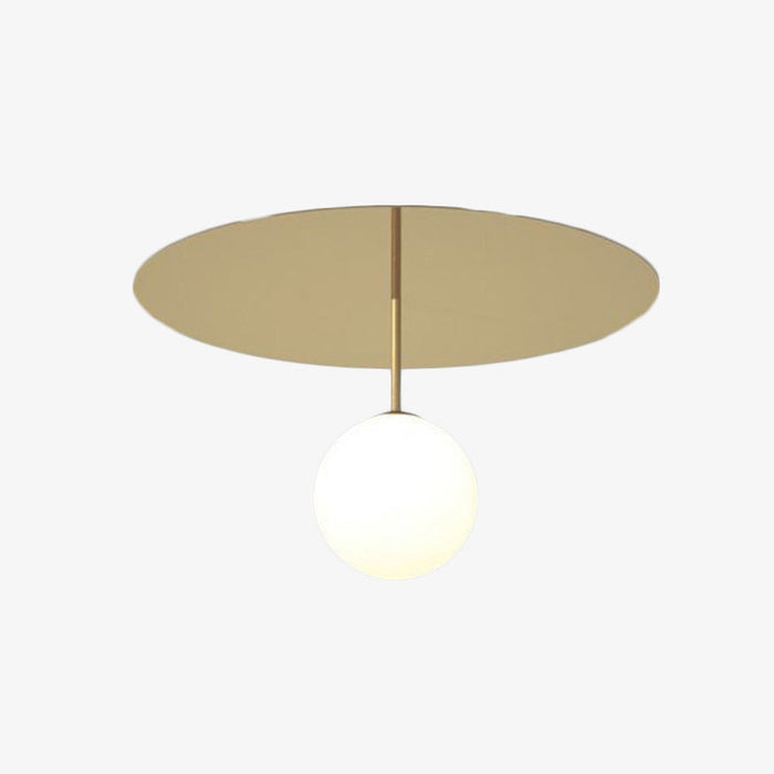 Plafonnier LED Auggie: Base Circulaire & Perle Lumineuse