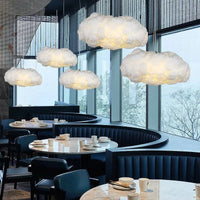 Lustre moderne LED en forme de nuage flottant pour restaurants chic