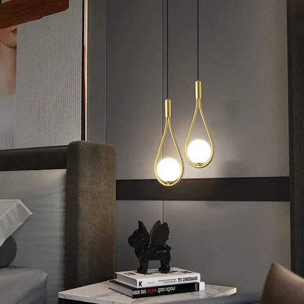 Suspension LED design pour intérieur avec cordon G9