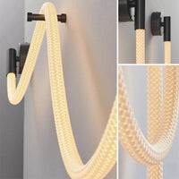 Applique murale LED Minimaluxe en Silicone et Fibre Tissée