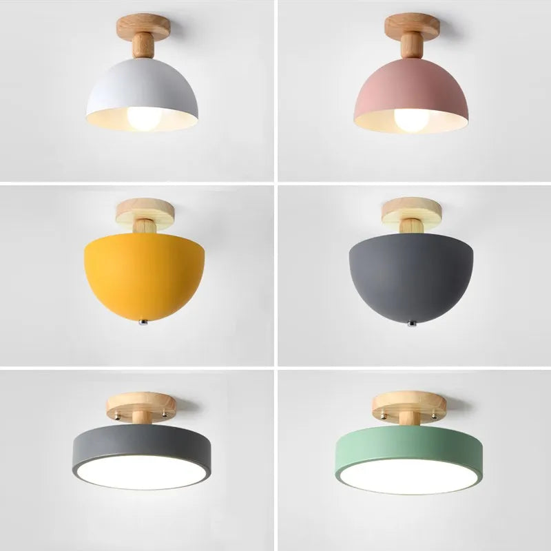 Plafonnier Bois Nordique LED Circulaire.