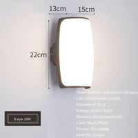 Applique murale LED étanche pour jardin en aluminium