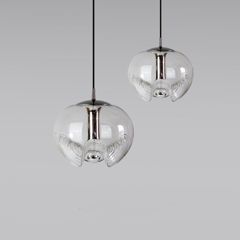 Suspension Janice : Design unique avec abat-jour en verre