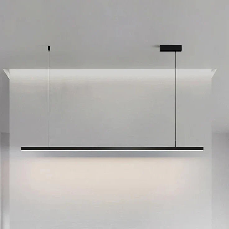 Lustre Nordique Moderne Minimaliste pour Bureau et Salle à Manger - Design Long Bar avec Éclairage LED