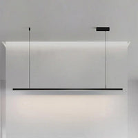 Lustre Nordique Moderne Minimaliste pour Bureau et Salle à Manger - Design Long Bar avec Éclairage LED