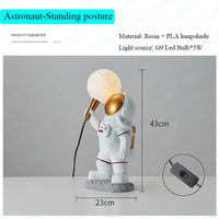 Lampe de table Astronaute Lune Veilleuse