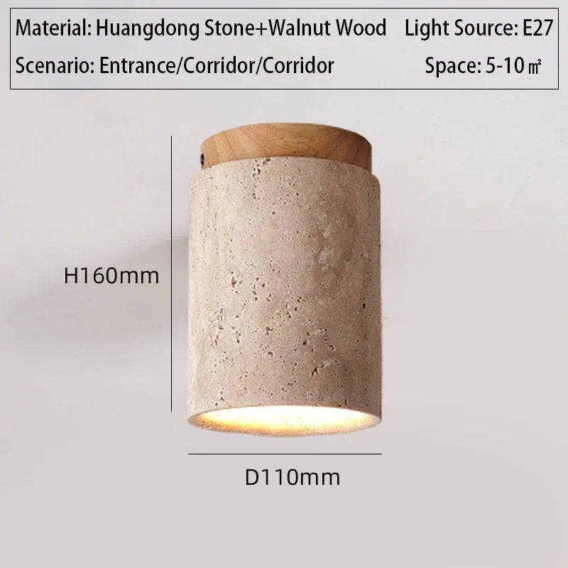 Plafonnier LED en marbre pour une entrée moderne