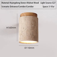 Plafonnier LED en marbre pour une entrée moderne